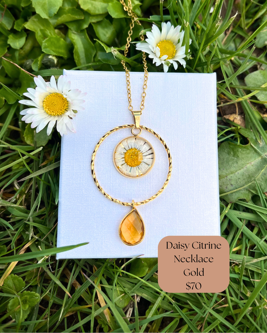 A-Daisy Citrine Necklace