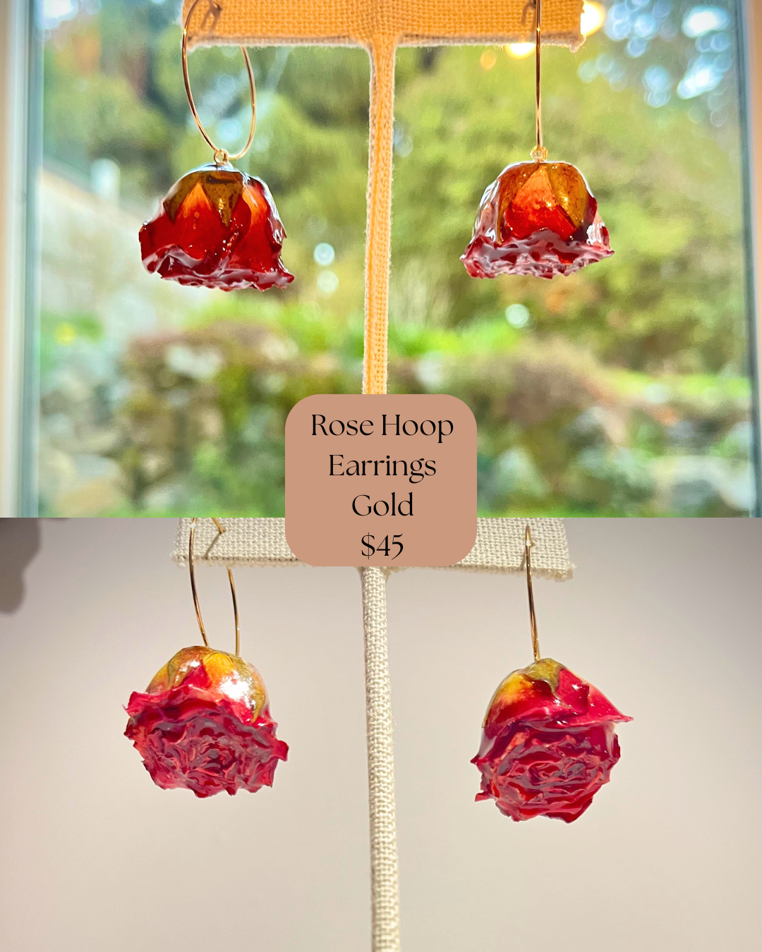 A-Rose Hoop Earrings