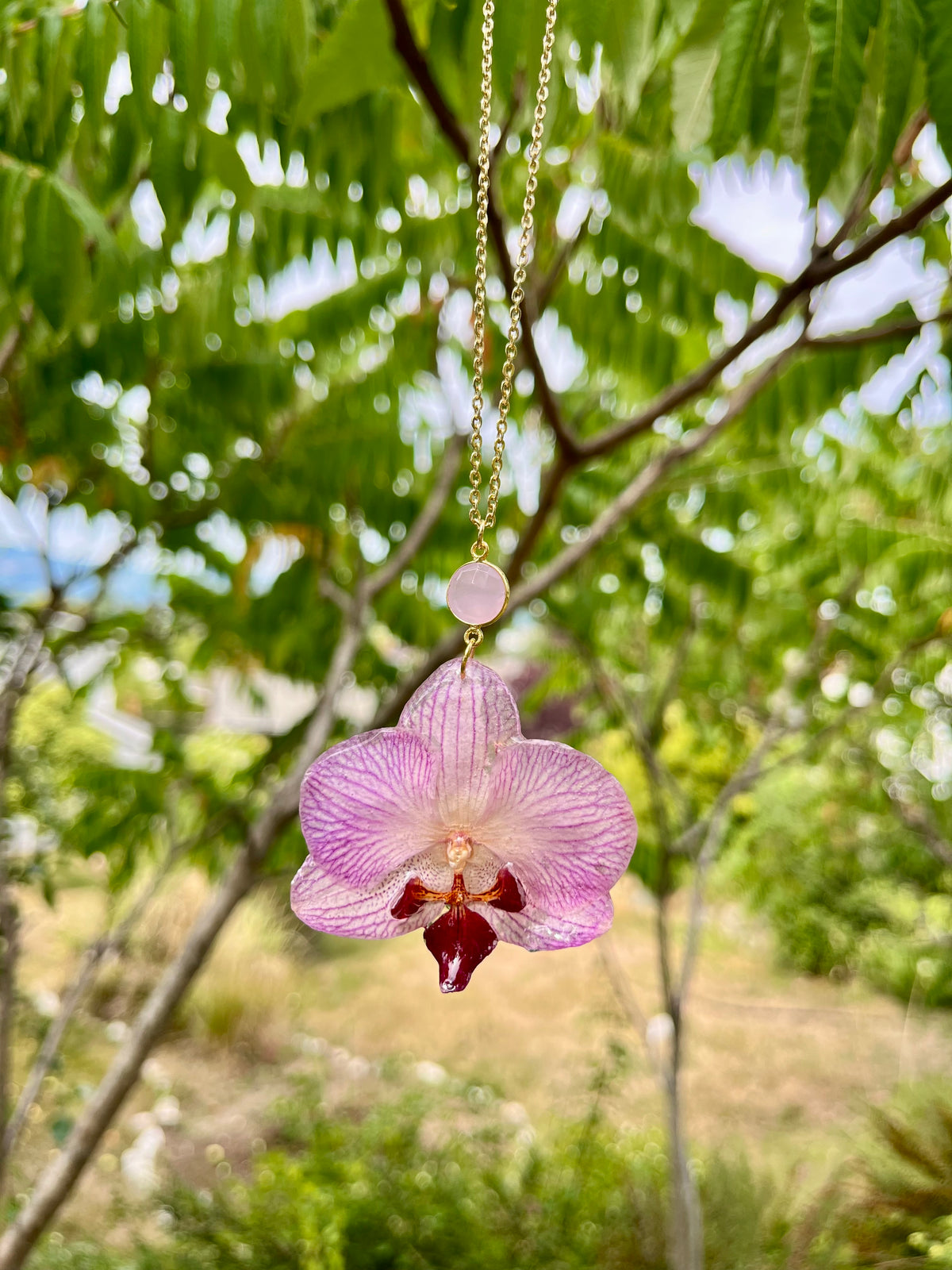Orchid & Rose Chalcedony Necklace