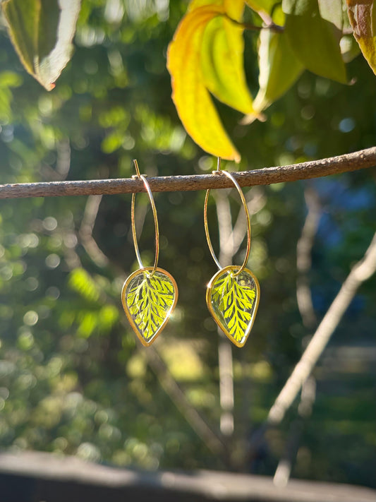 Fern Hoop Earrings