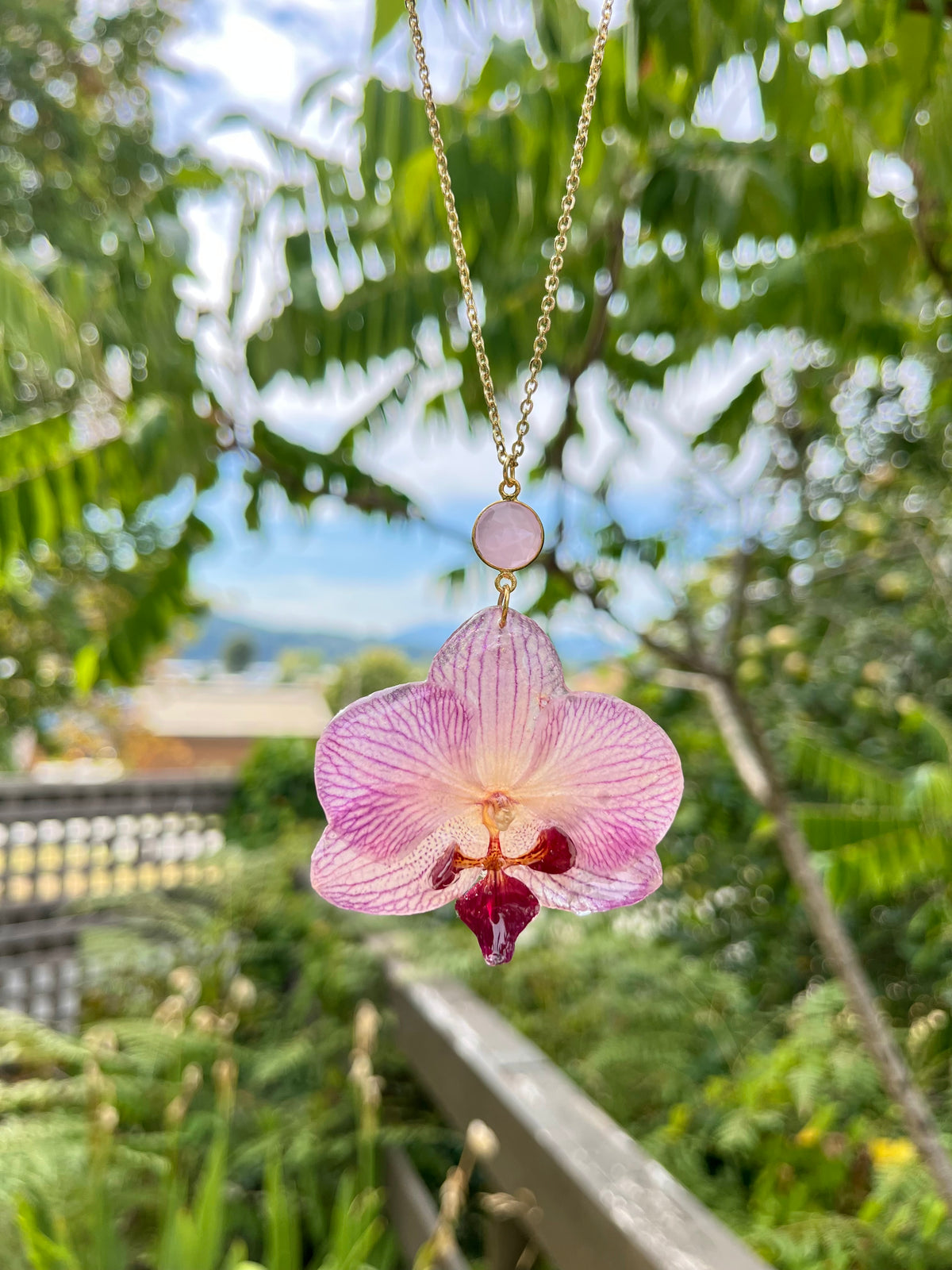 Orchid & Rose Chalcedony Necklace