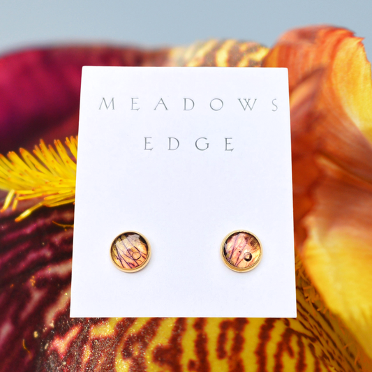 Iris Flower Petal Earrings