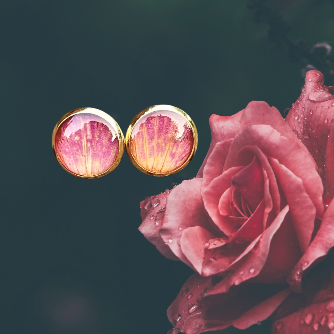 Rose Flower Petal Earrings