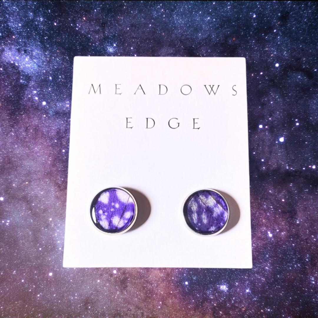 Starry Night Petunia Flower Earrings