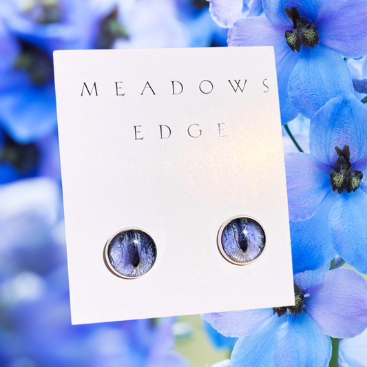 Delphinium Flower Petal Earrings