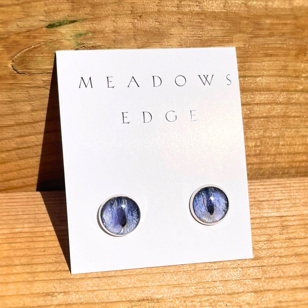 Delphinium Flower Petal Earrings
