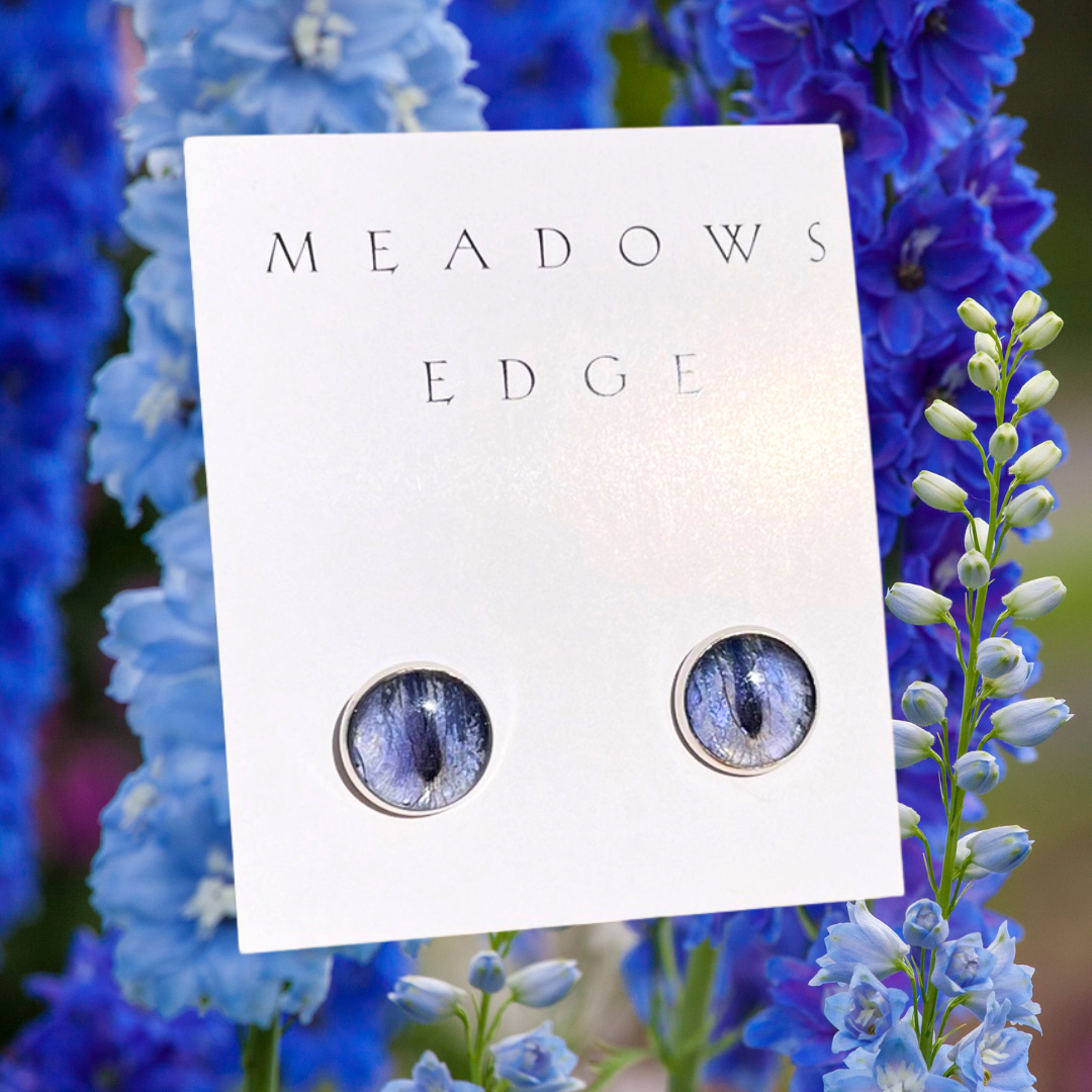 Delphinium Flower Petal Earrings