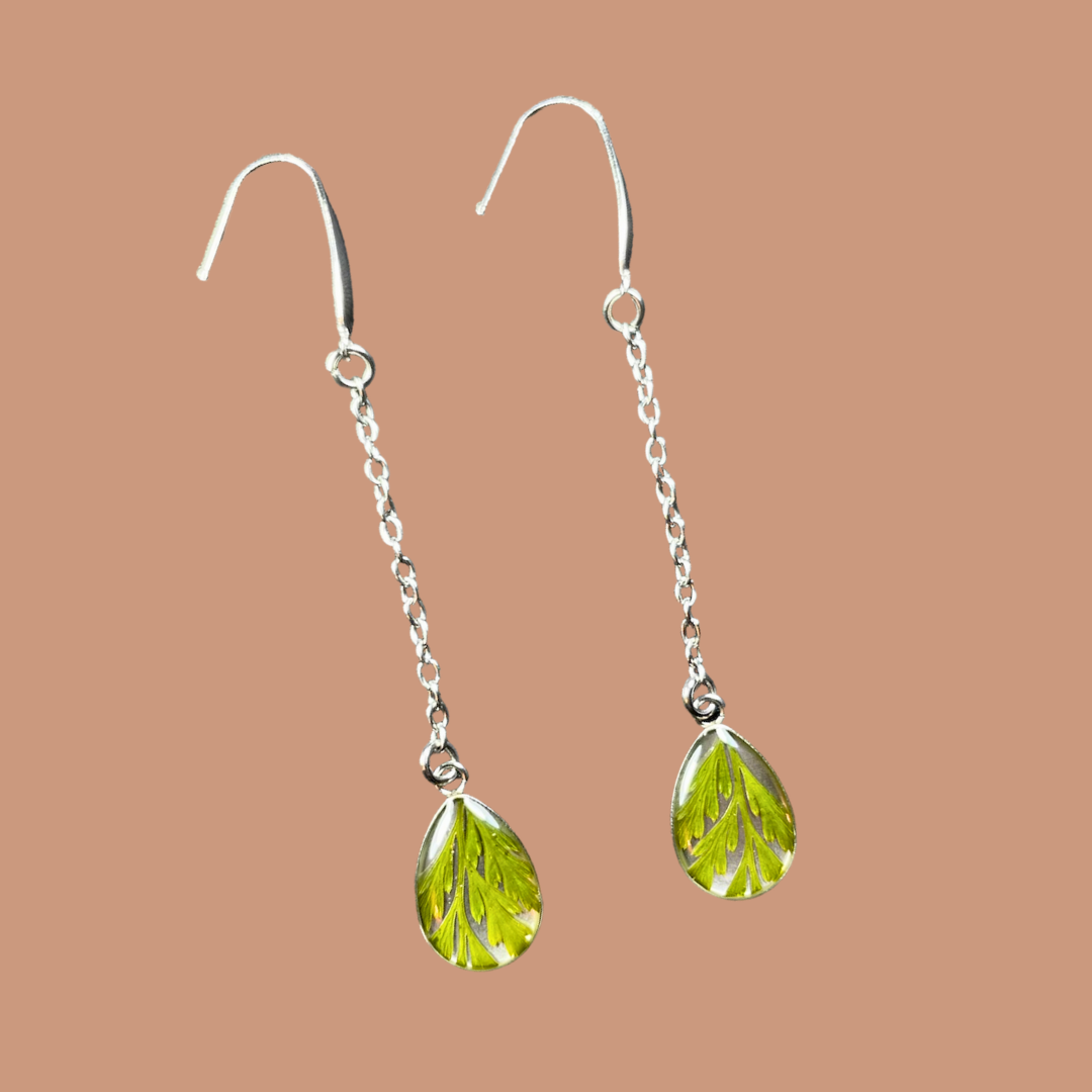 Fern Chain Dangle Earrings