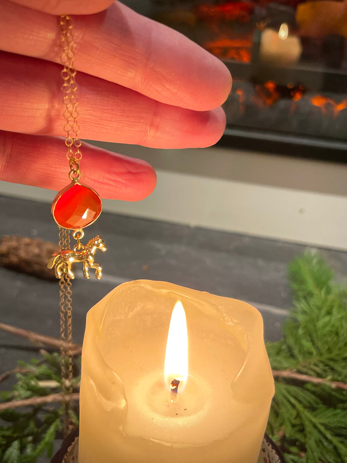 A-Year of the Fire Horse Necklace