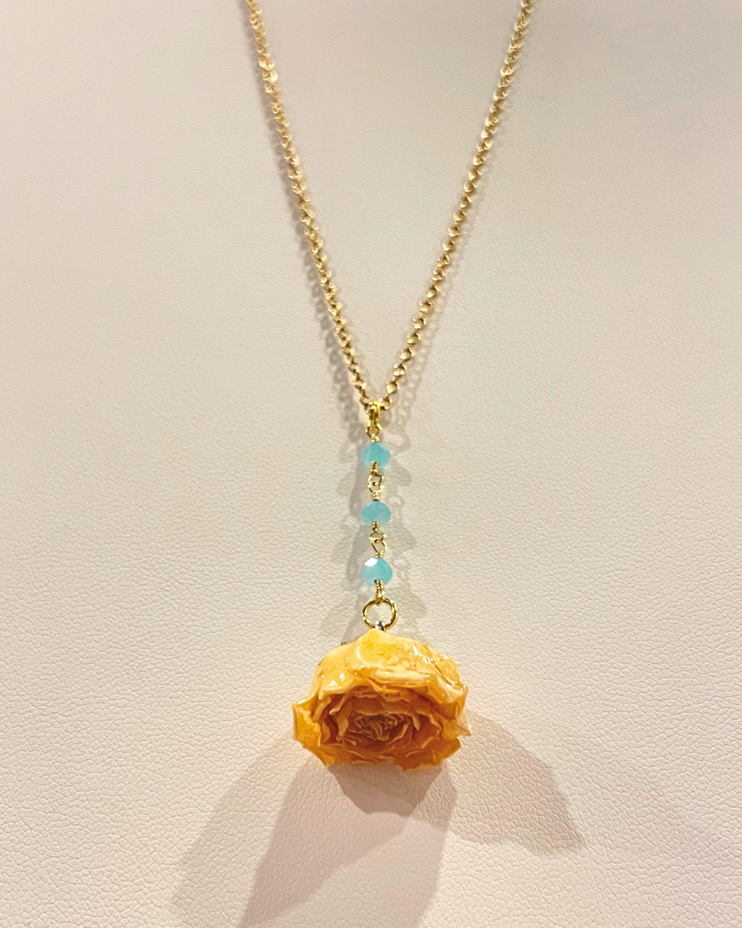 Aphrodite Rose & Aqua Jade Necklace