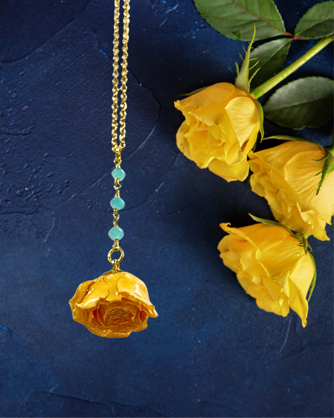Aphrodite Rose & Aqua Jade Necklace