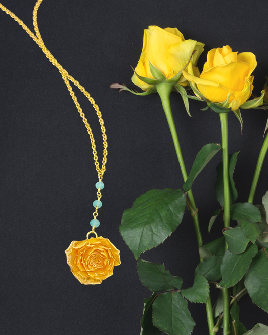 Aphrodite Rose & Aqua Jade Necklace