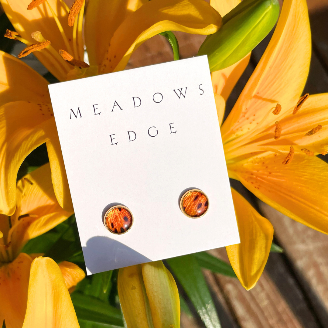 Tiger Lily Flower Earrings