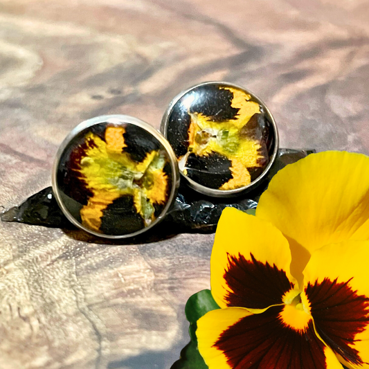 Viola Flower Petal Earrings