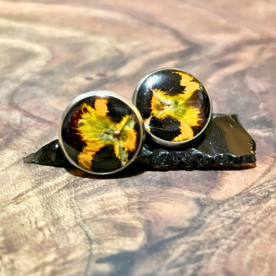 Viola Flower Petal Earrings
