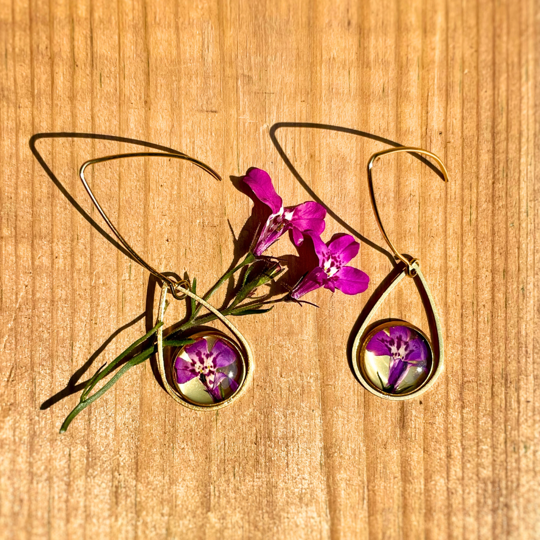 Lobelia Flower Dangle Earrings