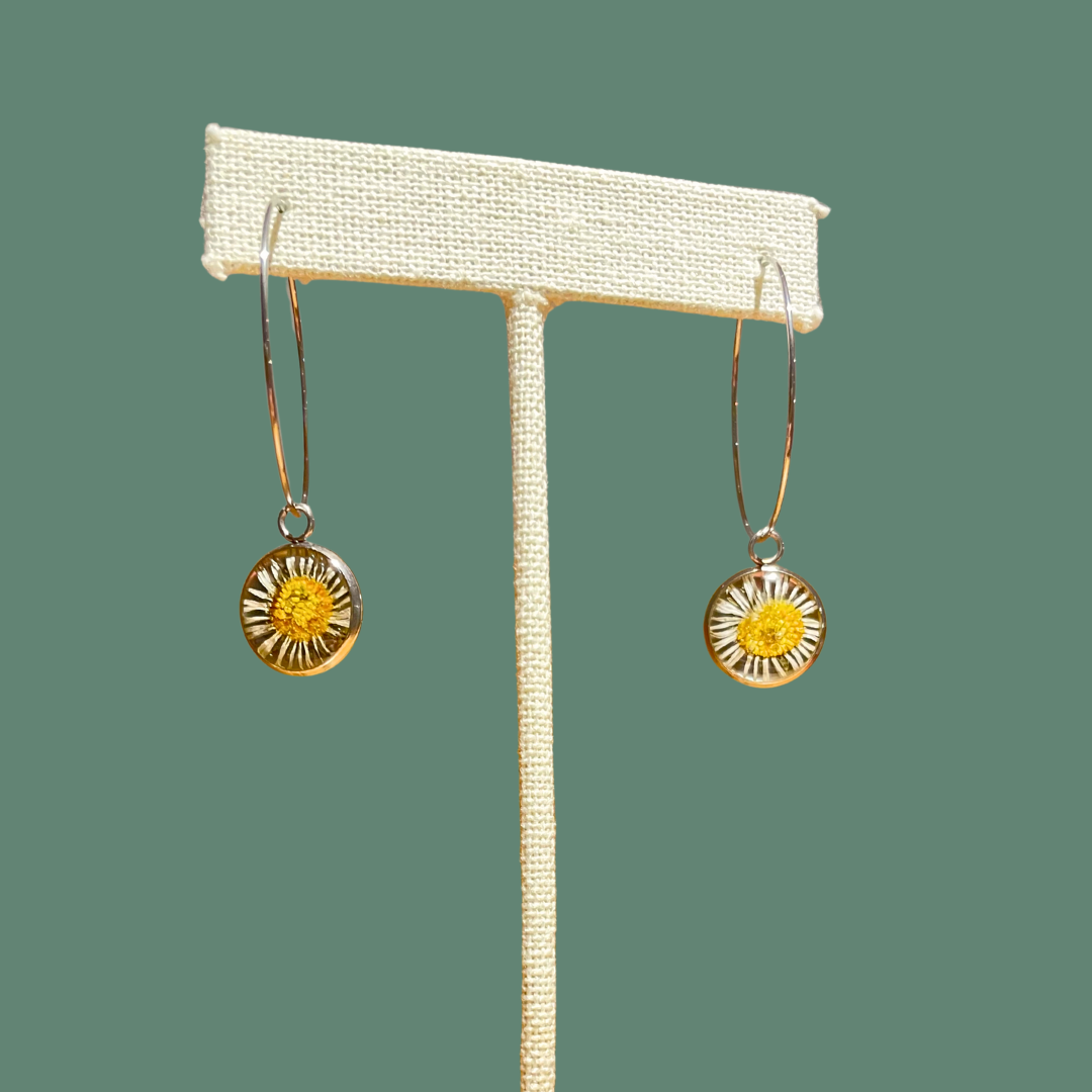 Daisy Hoop Earrings