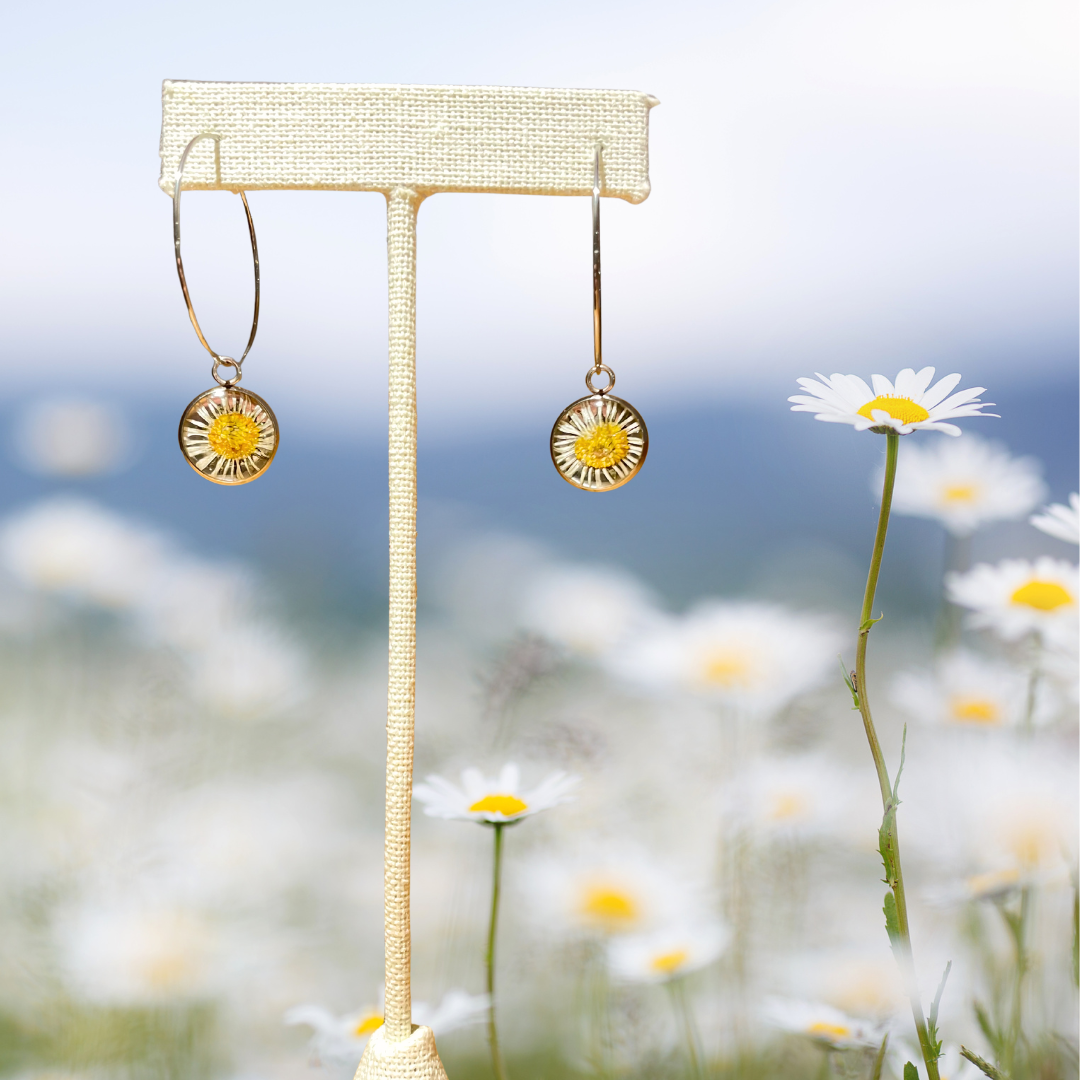 Daisy Hoop Earrings